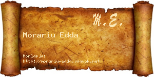 Morariu Edda névjegykártya